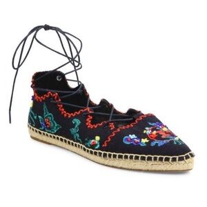 Tory Burch embroidered espadrille 7 NEW